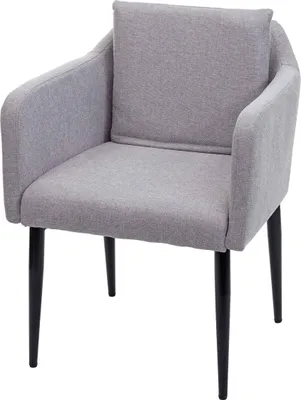 Immagine prodotto di Sedia da pranzo HWC-H93, sedia da cucina poltrona sedia ~ tessuto/tessuto grigio chiaro