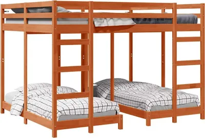 Obrázek produktu pro vidaXL Trojitý rám patrové postele vosk hnědý 160 x 200 cm