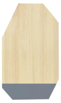 Image de Planche à découper en bois, couleur grise, dimensions 50 x 30 cm