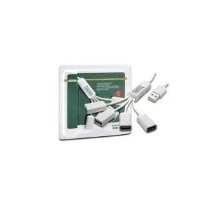 Produktbild von DIGITUS USB 2.0 Kabel Hub 4 Port weiß
