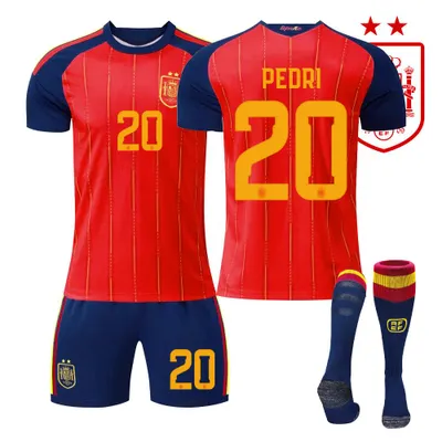 Obrázok produktu pre #20 PEDRI, dres domáceho tímu Španielska na Majstrovstvá sveta 2026, dvojslovná verzia, pre dospelých a deti. VEĽKOSŤ: S