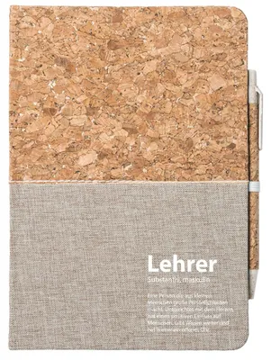 Produktbild von Huuraa Notizbuch A5 Lehrer Definition 80 Blatt inkl. Kugelschreiber Tagebuch Geschenkidee