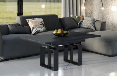 Zdjęcie produktu dla Ława rozkładana podnoszona EMPOLI 110(170)x65 beton ciemny