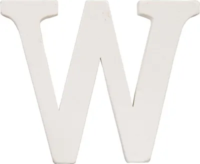 Image de Clayre & Eef, lettre W, 10 x 8 cm, MDF naturel