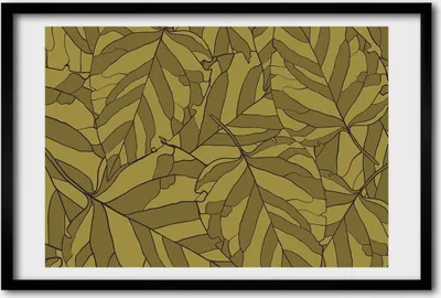 Produktbild von Bild 60x40 MDF-Rahmen, Wandkunst Blätter