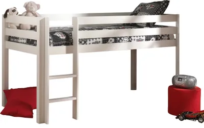 Produktbild von Vipack Spielbett Pino  - Kiefer massiv weiß lackiert, Maße: 210 cm x 114 cm x 106 cm; PIHSZG14