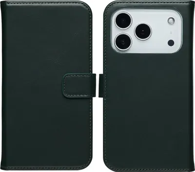 Immagine prodotto di Selencia Custodia a libro in vera pelle per iPhone 17 Pro - Verde