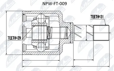 Produktbild von NTY Gelenksatz Antriebswelle Getriebeseitig für FIAT Ducato Kastenwagen (250, 290) NPW-FT-009
