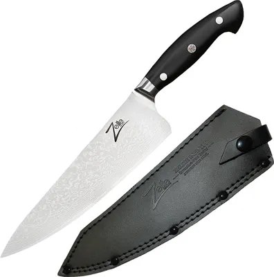 Image de Zelite Couteau Cuisine, Couteau de Chef en Acier Inoxydable, Kit Couteau Cuisine Professionnelle de 20,3 cm, Couteau de Chef Aiguisé, Couteau de type japonais, Couteaux de Cuisine avec Lame Ultra Tranchante