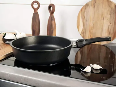 Image de Poêle - Poêle à braiser - Moule à pâtisserie - Ensemble de casseroles - Compatible induction - 28 cm - Aluminium moulé avec poignée amovible