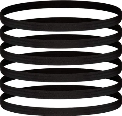Produktbild von Stücke Dünne Elastische Sport-Stirnbänder Schmale Sport-Haarbänder Yoga-Stirnband Schweißband für Übungen Yoga Workout Laufen Fußball, Schwarz