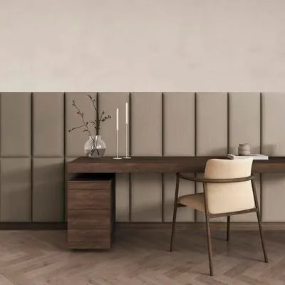 Produktbild von Wandkissen Kordsamt dunkelbeige Textil-Optik 30 x 60 cm