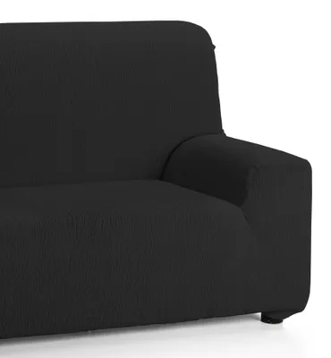 Productafbeelding van Martina Home Emilia, elastische sofaovertrek voor een 4-persoonsbank, zwart, geschikt voor banken met een breedte van 220 tot 260 cm