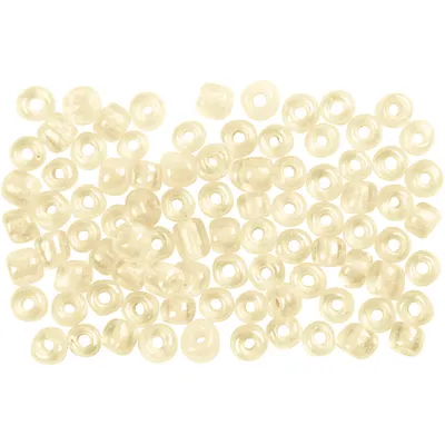 Produktbild von Rocailleperle, Größe 8/0 , D: 3 mm, Elfenbein, 500g, Lochgröße 0,6-1,0 mm