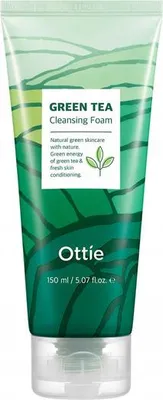 Immagine prodotto di OTTIE Schiuma detergente viso al tè verde, 150 ml