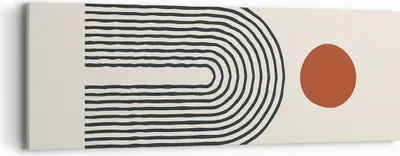 Produktbild von Bild auf Leinwand - Leinwandbild - Einteilig - Abstraktion Grafik Linien - 90x30cm - Wand Bild - Wanddeko - Wandbilder - Leinwanddruck - Bilder - Wanddekoration - Leinwand bilder - AB90x30-5035