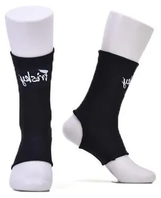 Productafbeelding van Enkelbrace Paar - Enkelsteun Bandage - Sport Ondersteuning - Ademend Polyester - Maat M - Zwart