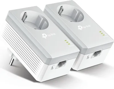 Produktbild von TP-LINK AV500 Nano Powerlineadapter Starterkit mit Frontsteckdose (TL-PA4010PKIT)