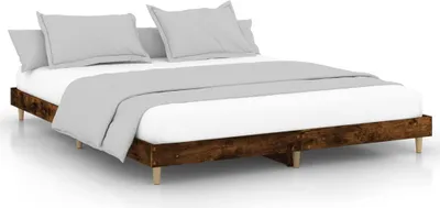 Obrázek produktu pro vidaXL Rám postele bez matrace kouřový dub 140x200 cm materiál na bázi dřeva