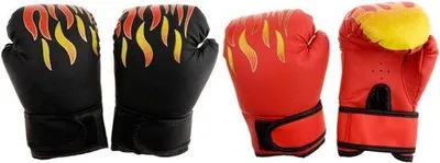 Produktbild von Kinder Trainingshandschuhe 4-12 Jahre – Kickboxen und Trainingshandschuhe – Flammengestaltung