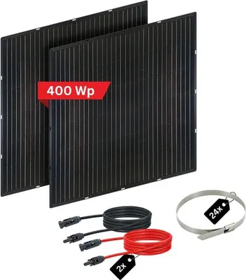 Produktbild von Schwaiger Solarmodul Slim 2x inkl. 1.6m Kabel