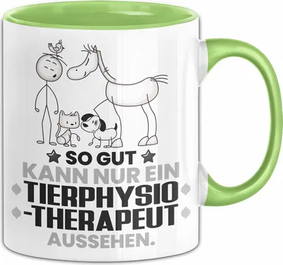 Produktbild von Tierphysiotherapeut Geschenk Tasse So Gut Kann Nur Ein Tierphysiotherapeut Aussehen Geschenkidee Kaffee-Becher (Grün)