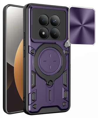 Produktbild von Handyhülle mit CamShield für Xiaomi Redmi Note 15 Pro Plus 5G / POCO M8 Pro 5G, Techsuit CamGuard Pro, Violett / Schwarz