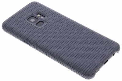 A gray phone case is shown from a diagonal angle on a white background.