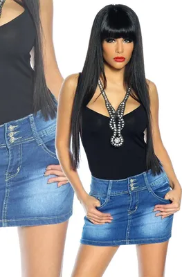 Produktbild von Jeansrock 13260 Minirock, blau, Gr.32/34