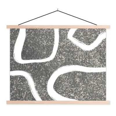 Produktbild von MuchoWow® Textilposter Abstrakt - Minimalismus - Design 60x45 cm mit holzfarbenen Rahmen - Bild