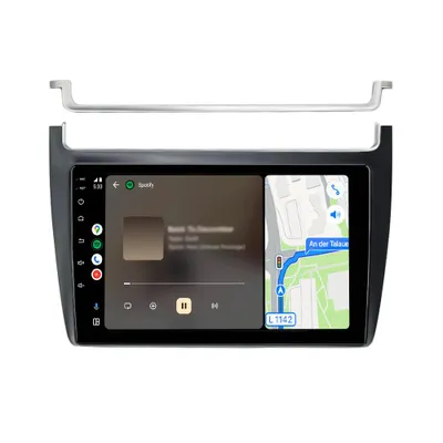 Immagine prodotto di Autoradio per VW Polo 5 6R 6C 2008-2020 con CarPlay, Android Auto, sistema multimediale, radio, navigatore GPS, Wi-Fi, Bluetooth, DAB+RDS, SWC, schermo da 9 pollici, 2+64 GB