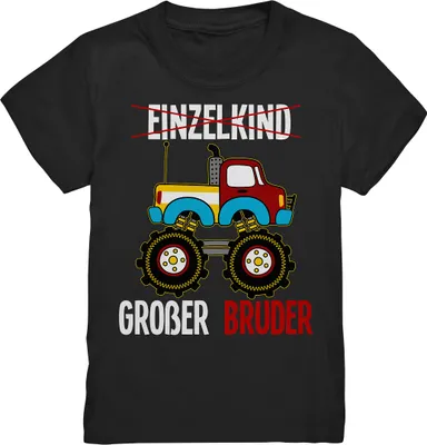 Produktbild von Monstertruck Großer Bruder T-Shirt – Black / 122/128 (7-8)