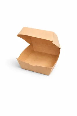 Produktbild von RyanPack Burgerbox Kraft 10×10×7,5 cm – fettresistent & formstabil – ideal für kleine Burger & Snacks – 50 Stück