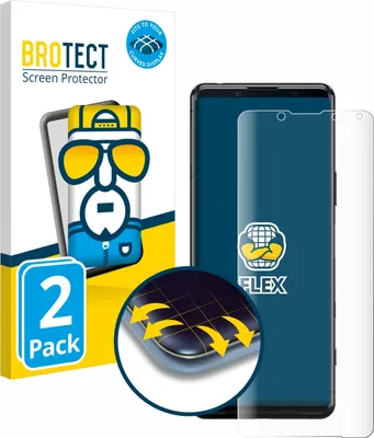 Produktbild von 2x BROTECT Fullscreen Schutzfolie für Sony Xperia 5 II Displayschutz Folie Fullcover Klar Transparent