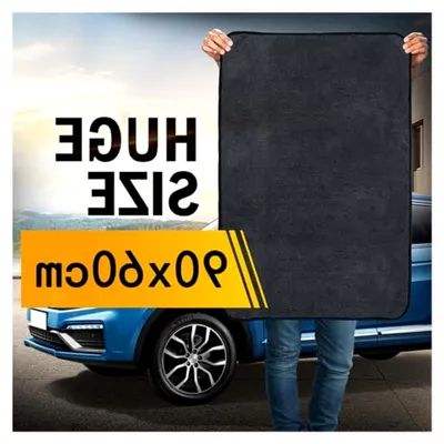Produktbild von XXL Auto Trockentuch, 600Gsm, 60x90cm Mikrofasertuch für die Autopflege, Hochsaugfähiges Trockentuch, Keine Streifen oder Kratzer, Für Autos, Lkw, Motorräder