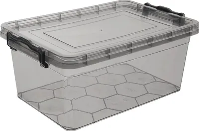 Produktbild von Aufbewahrungsbox 9L mit Deckel und Verschlussclips, lebensmittelecht