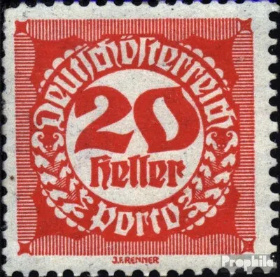 Produktbild von Briefmarken Österreich 1920 Mi P78x postfrisch Portomarken