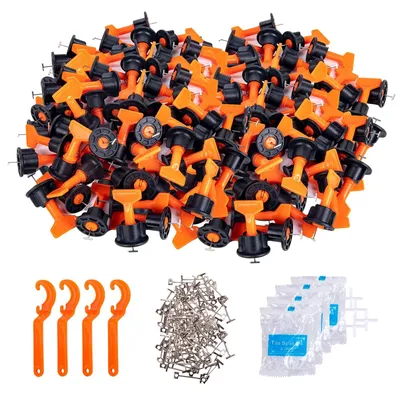 Immagine prodotto di 200 pezzi di sistema di livellamento per piastrelle con distanziatori da 2 mm