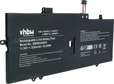 Produktbild von vhbw Akku Ersatz für Lenovo SB10T83174 für Notebook (3250 mAh, 11,36 V, Li-Polymer)