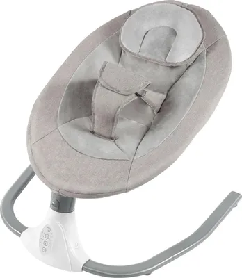 Babyschaukel - Elektrische Schaukel - Alter 0–18 Monate - 4 Schaukelstufen - Timer 8/15/30/60 Min - MP3-Player - Moskitonetz - Max 18 kg - Grau