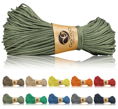 Productafbeelding van Takelkoord van paracord, 1 mm, legergroen, gemaakt van nylon en polyester, geschikt voor buitenshuis