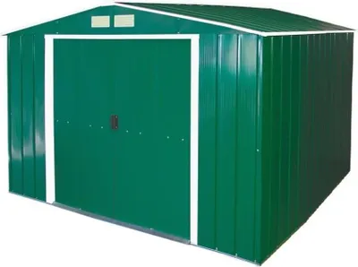 Produktbild von DURAMAX-Metallgerätehaus Eco 10x8 grün-mit Giebeldach-7232