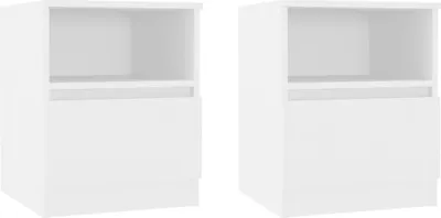 Immagine prodotto di vidaXL Comodini 2 pz. Bianco 40x40x50 cm Materiale a base di legno