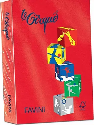 Imagen del producto de Favini Le Cirque, Universal, formato A3 (297x420 mm), 500 hojas, 80 g/m², color rojo, certificado por el Forest Stewardship Council (FSC)