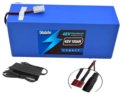 Immagine prodotto di Batterie al litio, capacità 100Ah, sistema di gestione della batteria (BMS) intelligente, caricabatterie X1 con tecnologia T-DC