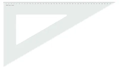 Produktbild von Aristo Dreieck 60 Grad mit Facette Hypotenuse 48.5 cm, Teilung 42 cm