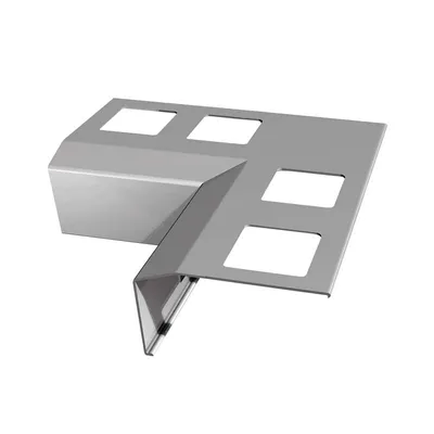 Immagine prodotto di Profilo di gronda in alluminio Renoplast K301 pavimento in ceramica, angolo interno 90°, grigio