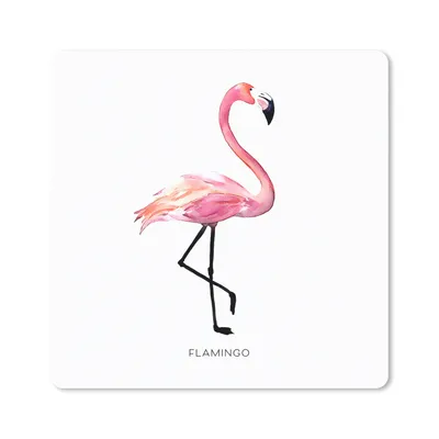 Produktbild von MuchoWow® Mauspad Mousepad Flamingo - Aquarell - Rosa 20x20 cm - Mousepads - Maus Mat - Pad - Mausunterlage - Desk Mat - Bureauartikeln