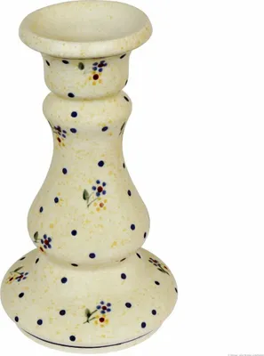 Produktbild von Bunzlauer Keramik Kerzenständer in Balusterform mit Taillierung – Ø10,1 cm, 16,7 cm hoch, Dekor 111