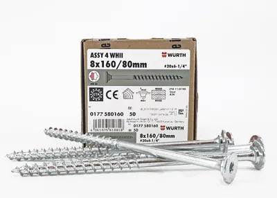 Produktbild von Wurth ASSY 4 WHII Schraube 8x160 mm verzinkt 50 Stück